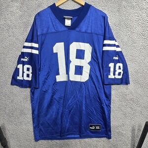 Puma Men's‎ Indianapolis Colts Peyton Manning NFL Football Jersey Blue #18 Sz XL